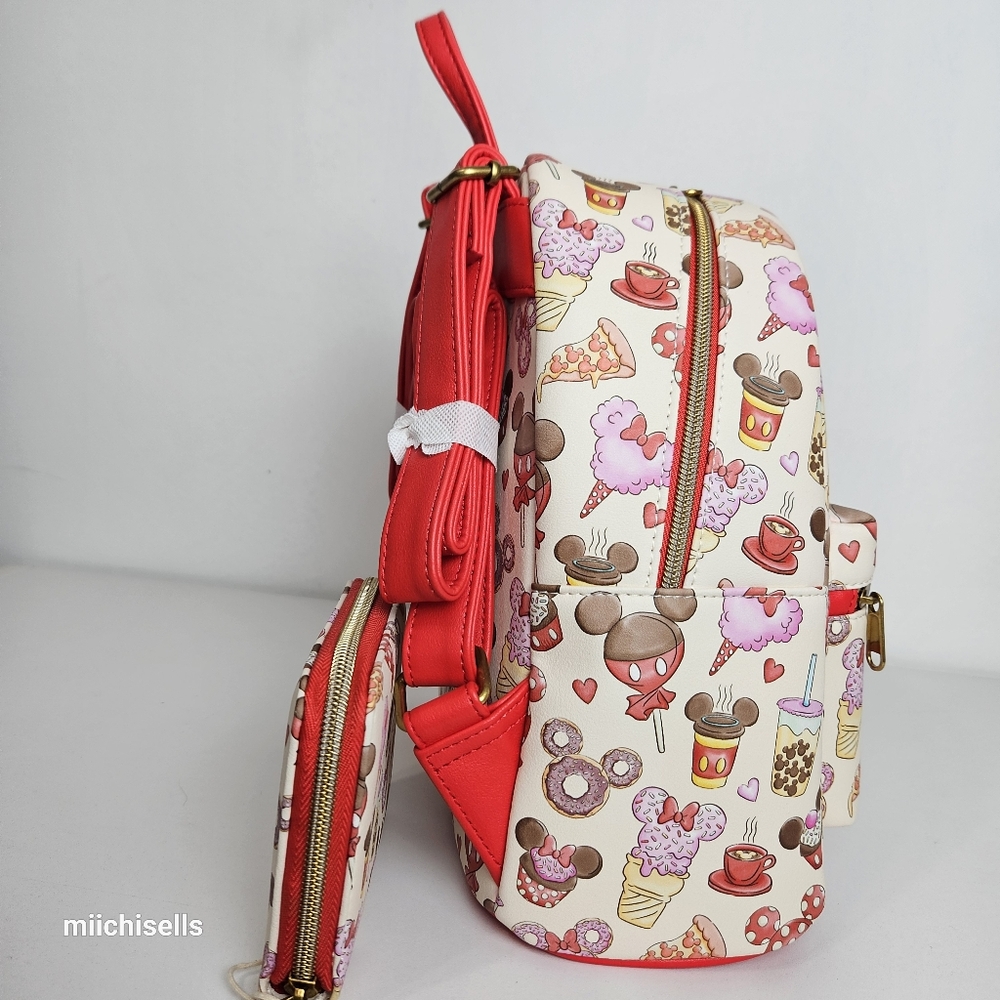 Disney Mini Backpack And Wallet Set Disney Parks Treats Bag Mickey & Minnie - Picture 6 of 9